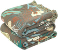 MSGKV 100% Cotton Throw Blanket for Couch Bed Sofa, Cotton Quilt Coverlet Reversible Mudcloth Throws, Soft Cozy Farmhouse Blankets 60''x 80'' Tiger Print Blanket for All Seasons-Ruum Studio Home