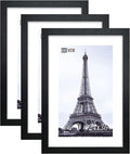 VCK 24x36 Solid Wood Poster Frames Black 3 Pack Picture Frame with Wall Mounting Hanging-Ruum Studio Home