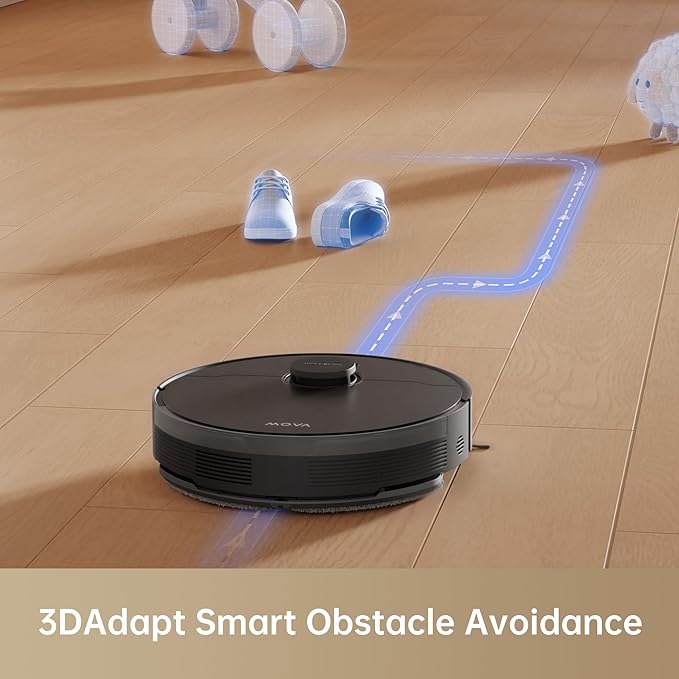MOVA S10 Robot Vacuum Cleaner with 7000Pa Suction, 260 Mins Run Time, Liftable Brush, Self-Charging Robotic Vacuum Cleaner for Home, Pet Hair, Hard Floors, App & Voice Control-Ruum Studio Home