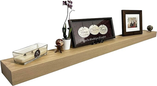 joelsantiques 30 Inch Floating Shelves for Wall - 30x6x2 in - Unfinished Wood Shelf Design, Wooden Wall Shelves for Bedroom, Bathroom, Kitchen and Living Room - Display and Store Your Décor at Home-Ruum Studio Home