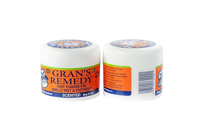 Gran's Remedy Scented Foot Powder - Effective Odor Eliminator & Moisture Absorbing Shoe Deodorizer for Shoes and Feet - Travel Size Freshness - Citrus-Ruum Studio Home