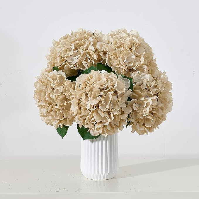 8pcs Fake Flowers Silk Hydrangea Artificial Flowers Bouquets Faux Hydrangea Stems for Home Table Centerpieces Wedding Party Decoration-Ruum Studio Home