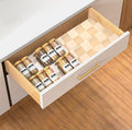 2-Tier Non-Slip Spice Drawer Organizer, 2-Pack Checkered Frosted Clear Acrylic, Expandable (11''-22'') Spice Rack for Kitchen Drawer Storage – Holds Seasonings, Herbs, and Spices (Jars Not Included)-Ruum Studio Home