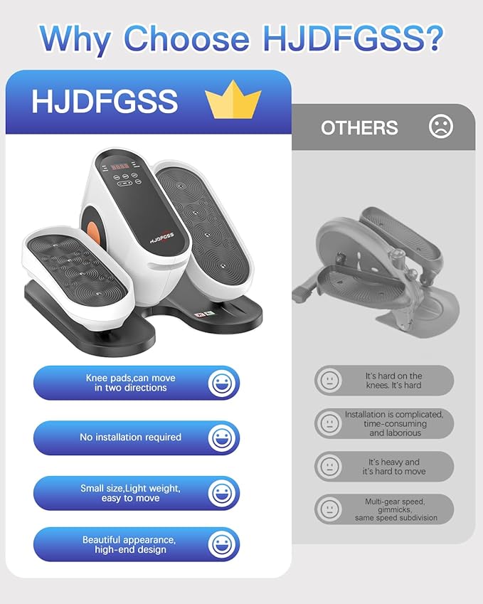 Under Desk Elliptical Machine, Electric Ellipse Leg Exerciser as Seen on Tv for Seniors with 10 Adjustable,Pedal Exerciser,Exercise Equipment for Home-Ruum Studio Home