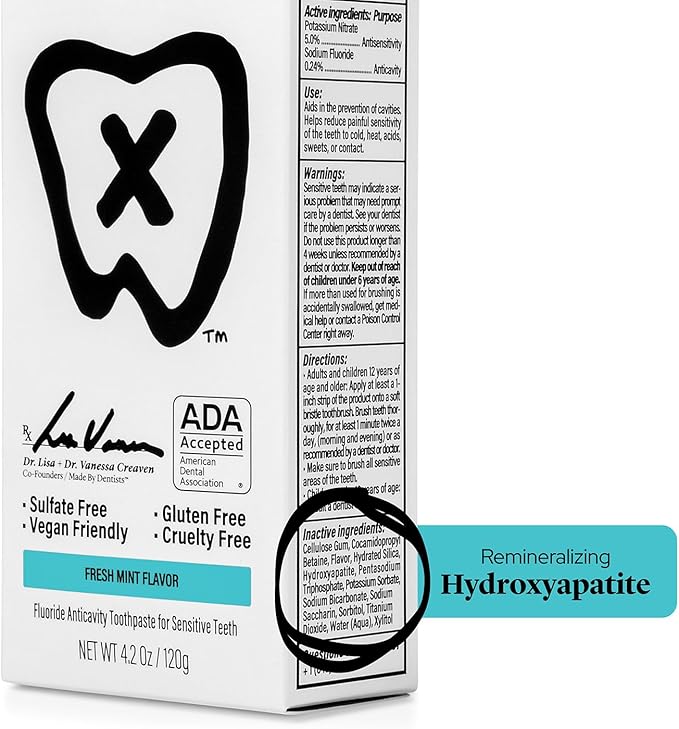 Professional Enamel Rebuilding Toothpaste - 2 Pack - Remineralizing Nano Hydroxyapatite Toothpaste with Sodium Fluoride, ADA Approved, Vegan, 2 x 4.2oz-Ruum Studio Home