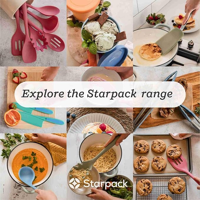 Starpack 'Stir & Serve' Silicone Cooking Utensils Set (5 Pcs) - Kitchen Utensil Set Heat Resistant to 600°F - Kitchen Utensils for Nonstick Cookware - Silicone Utensil Set for Mixing & Cooking-Ruum Studio Home