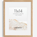 11x14 Picture Frame Natural Solid Oak Photo Frames with 8x10 Removable Mat Wall Hanging Large Handcrafted Frame with HD Plexiglass Wall and Tabletop Display Large Poster Frame-Ruum Studio Home