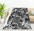 HGOD DESIGNS Automobile Car Parts Pattern Flannel Fleece Bed Blanket Throw Blanket Lightweight Cozy Plush Blanket for Bedroom Living Rooms Sofa Couch 40"x50"-Ruum Studio Home