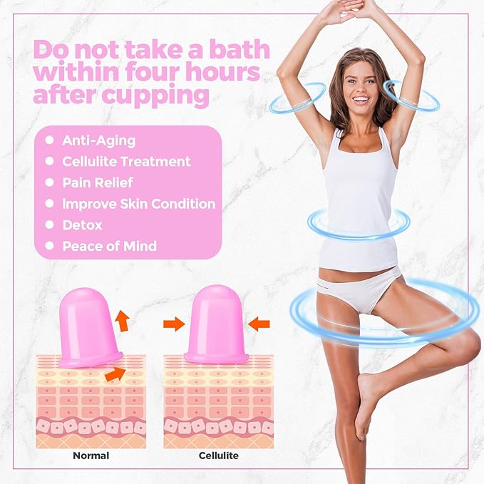 TrelaCo 12 Pcs 2 Size Cupping Therapy Set Silicone Anti Cellulite Cupping Kit for Massage Therapy Cupping Therapy Set Vacuum Suction Cup for Arthritis Relief, Pain Reduction Adults Home Use (Purple)-Ruum Studio Home