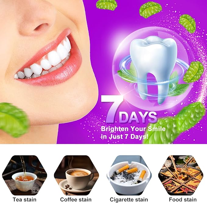 Teeth Whitening Strips,7-Day whitening Strips,Sensitive Teeth Whitener,Enamel Safe for Whiter Teeth,Deep Stains Removal,nstant Teeth Whitening Without The Harm (14pcs)-Ruum Studio Home