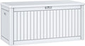 YITAHOME 260 Gallon Extra Large Deck Box, Double-Wall Resin Outdoor Storage Box with Flexible Divider for Patio Cushions Pool Supplies Garden Tools, 1000lbs Load Capacity, Lockable&Waterproof (White)-Ruum Studio Home