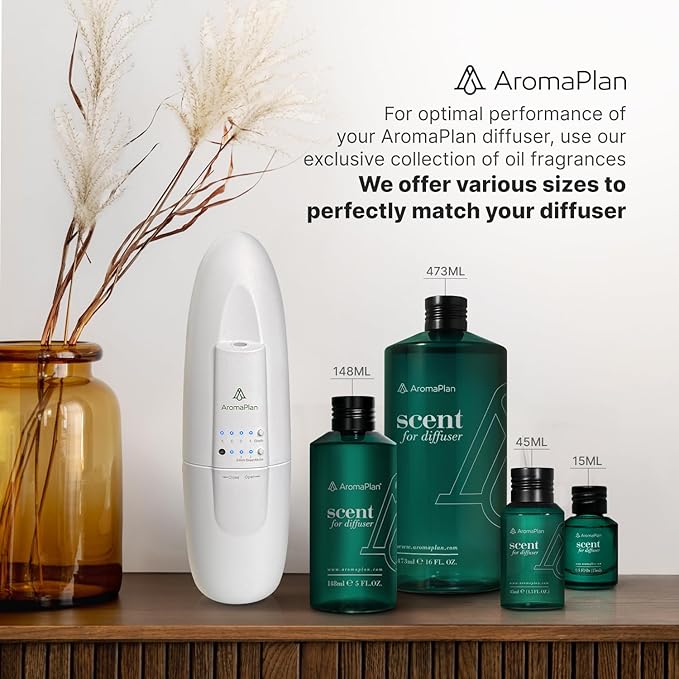 AROMAPLAN Authentic Plug in Waterless Diffuser (2 Pack)- Fragrance Diffuser, Waterless Diffusers for Essential Oils, Wall Diffusers Plug in-Up to 500 Sq. FT Coverage - Nanotechnology Plug in (White)-Ruum Studio Home