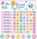 Reward Chart for Kids,Magnetic Behavior Chore Chart for Kids at Home,26 Mermaid Chore Charts,1960 Diamond Stickers,56 Reward Stickers,Incentive Chart to Develop Responsibility and Good Habits,Mermaid-Ruum Studio Home