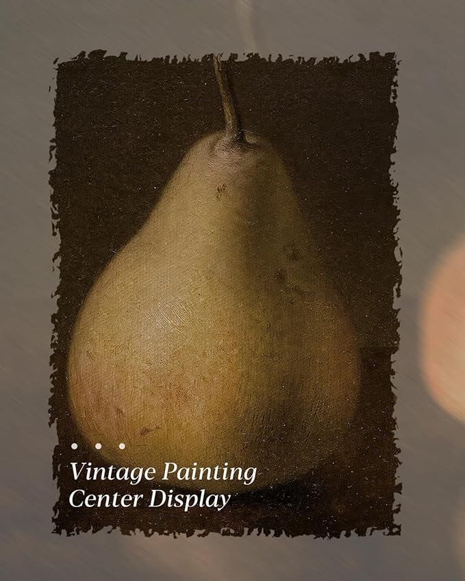 HUARCEY Gold Framed Vintage Wall Art for Living Room, Pear Fruits Painting Prints Shelf Decor for Kitchen, Aesthetic Bedroom Wall Art Decor, Christmas Gift for Friends or Family (Two Pears 12"x16")-Ruum Studio Home