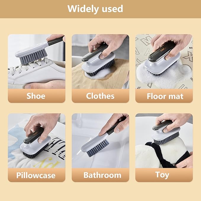 Laundry Stain Brush Household Scrub Brush Laundry Brush for Stain Removal,Soft Bristle Brush 2 Pack Stain Brush for Clothes Scrubbing Bathroom Cleaning Brush,Easy to Hold-Ruum Studio Home