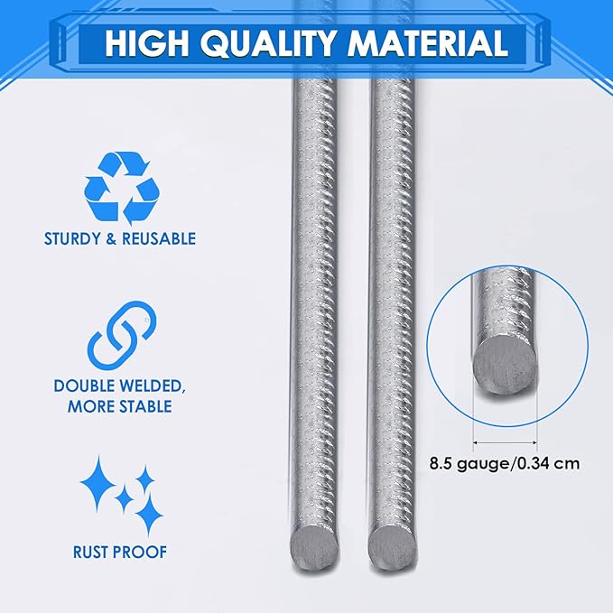 12 Pcs H Stakes for Yard Signs 30'' x 10'' Metal Heavy Duty H Frame Wire Stakes Weatherproof Metal Holder for 4mm 5mm Corrugated Signs Advertising Board Guidepost Yard Halloween Decor-Ruum Studio Home