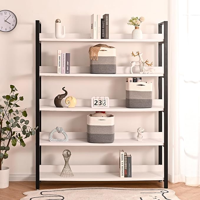 11 Inch Cube Storage Bins, Storage Cube Organizer Bins, Woven Cotton Rope Basket for Storage, Storage Baskets for Organizing Shelves, Grey Baskets for Toys, Gradient Grey (Pack of 3)-Ruum Studio Home