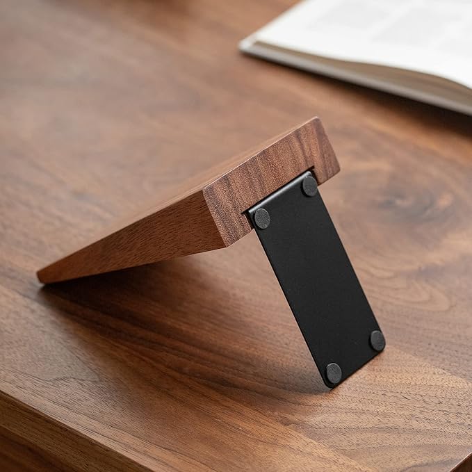 Muso Wood Book Ends, Thickened Wooden Bookends for Heavy Books, Creative Decorative Bookends for Shelves, Non-Skid Book Ends, Handmade Acacia Wood Bookends-Ruum Studio Home