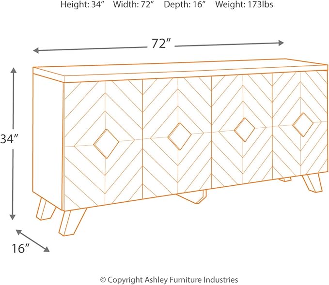 Signature Design by Ashley Robin Ridge Modern Wood Accent Cabinet or TV Stand, Brown & Black-Ruum Studio Home