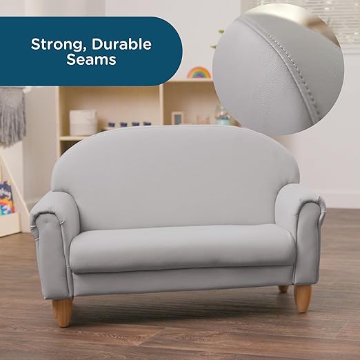 Children's Factory As We Grow Sofa, Gray, CF805-314, Playroom Couch, Daycare Furniture, Kids Seating for Classroom, Flexible Seating for Elementary-Ruum Studio Home
