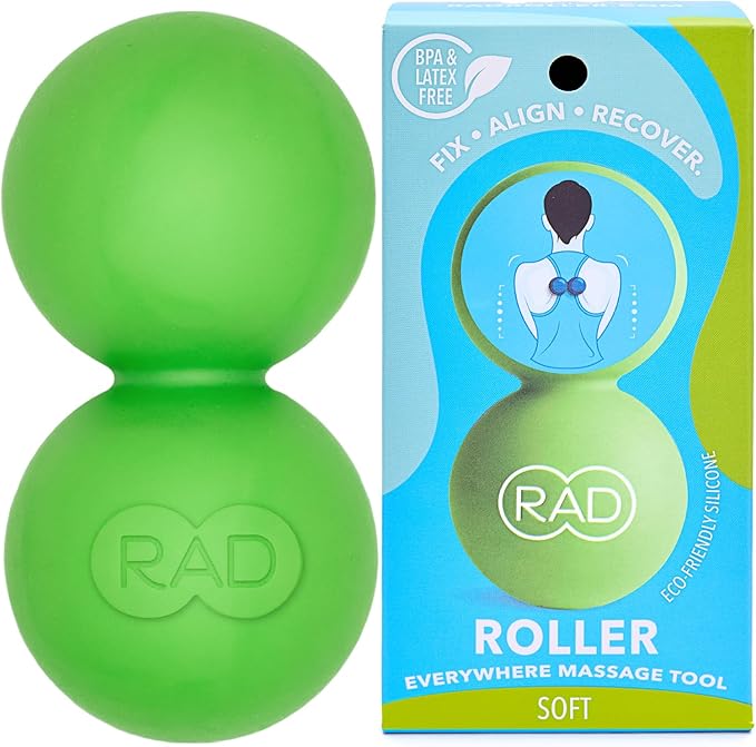 RAD Soft Peanut Massage Ball – Low Density Yoga Deep Tissue Roller Ball – Myofascial Release for Back, Neck, Feet, Psoas & Spine – Suboccipital & Thoracic Trigger Point Therapy-Ruum Studio Home