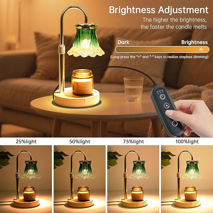 GEEZO Fragrance Candle Warmer Lamp，Electric Candle Warmer with Timer & Dimmer，Mom Christmas Birthday Gifts for Women, House Warming Gifts New Home Bedroom Decor-Ruum Studio Home