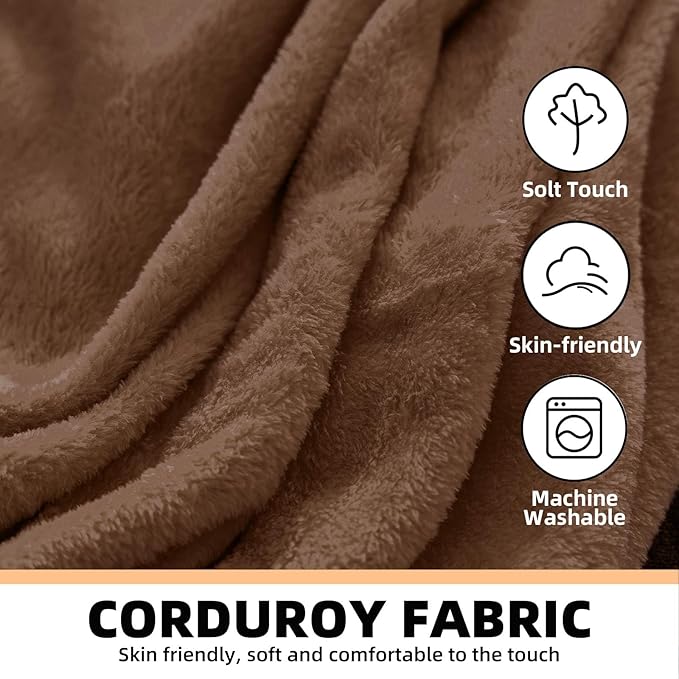 4FT Large Bean Bag Chairs,Big Adult Size Memory Foam Beanbags with Filler Included,Machine Washable Corduroy Cover,Soft Plush Gaming Bing Bag Puff Chair for Dorm, Living Room & Bedroom (Coffee Color)-Ruum Studio Home