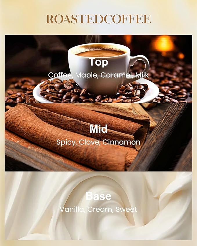 M&SENSE Roasted Coffee Scented Candle, Soy Natural Wax Candles, 14.1oz 60H Burn Time Slow Burning, Stress Relief Home Fragrance Housewarming Gifts-Ruum Studio Home