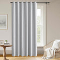 Blackout Curtains Customsize 1 Panel, 100% Blackout Textured Thermal Curtains, Grommet Privacy Light Blocking Drapes for Living Room Bedroom Luxury Decor(Customsize, White)-Ruum Studio Home