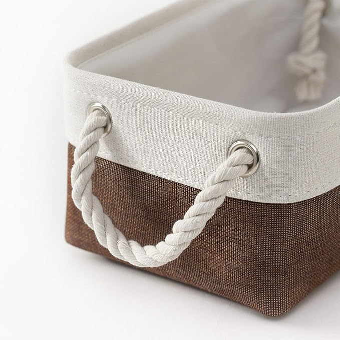 Small Storage Baskets for Shelves,Fabric Storage Baskets for Closet,Rectangular Collapsible Baskets for organizing Clothes,Books,Gifts-Ruum Studio Home