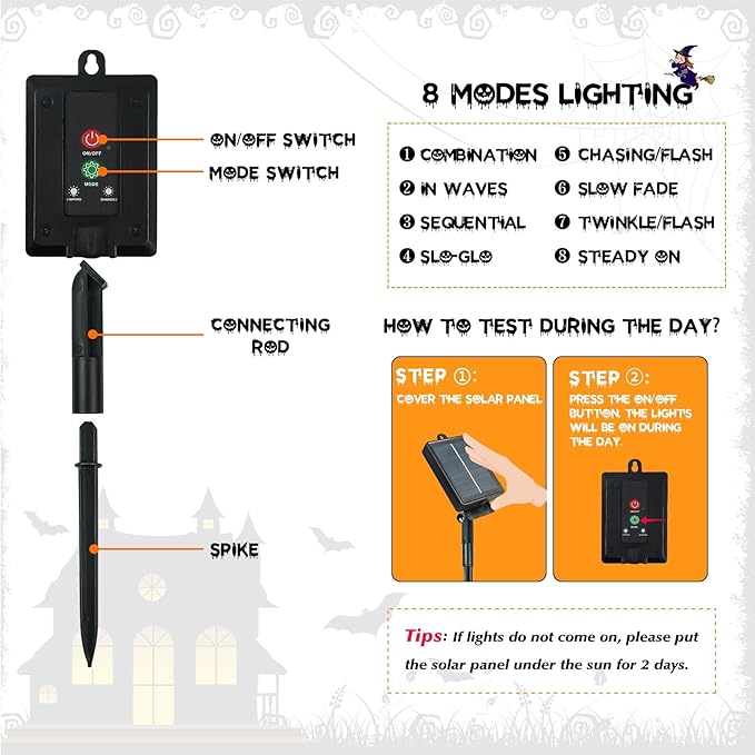 12 Pack Solar Pumpkin Lights for Halloween Decorations Outdoor, Waterproof Halloween Pathway Lights with 8 Modes, Orange Purple and Green Halloween Walkway Stake Lights for Yard Garden Party Decor-Ruum Studio Home
