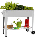 𝐑𝐚𝐢𝐬𝐞𝐝 𝐆𝐚𝐫𝐝𝐞𝐧 𝐁𝐞𝐝 𝐎𝐮𝐭𝐝𝐨𝐨𝐫 Elevate Herb Garden Planter Box Outdoor Raised Planter Box with Legs On Wheels for Vegetables Flower Tomato Patio Backyard-Ruum Studio Home