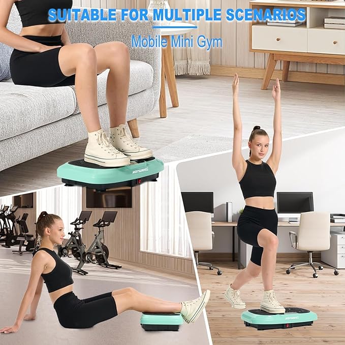 HOTWAVE Vibration Plate Exercise Machine for Lymphatic Drainage, Power Vibrating Plates Platform for Weight Loss - Whole Body Shaker Vibration Plate Machine Home Gym Shaping Fitness Workout-Ruum Studio Home