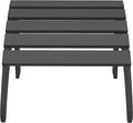 WestinTrends Outdoor Ottoman, Patio Adirondack Ottoman Foot Rest, All Weather Poly Lumber Folding Foot Stool for Adirondack Chair, Widely Used for Outside Porch Pool Lawn Backyard, Gray-Ruum Studio Home