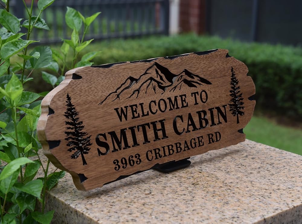 Custom Wood Sign,Personalized Cabin Sign - Custom Carved Wood Sign for Rustic Outdoor and Home Wall Decor-Ruum Studio Home