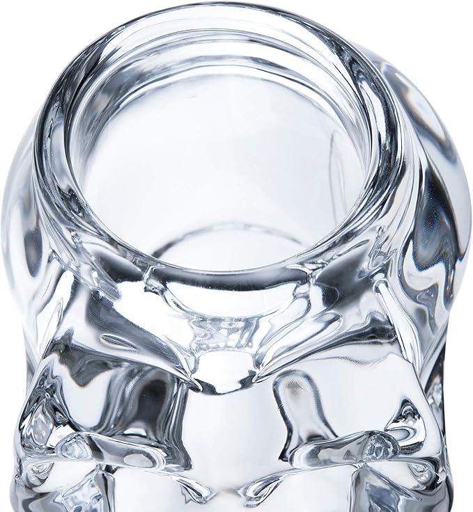 Diamond Star Glass Candle Holder Skull Halloween Tealight Candle Holder Decorative Votive Candle Holders for Home Party (clear)-Ruum Studio Home