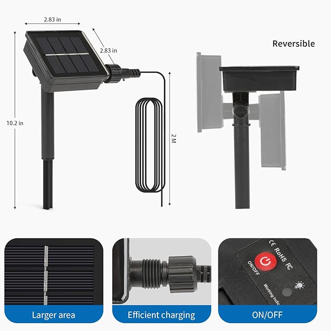 Replacement Solar Light Parts-Solar Light Replacement Tops ED Panel Lantern Lid,Panel (Two Pieces)-Ruum Studio Home