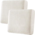 H.VERSAILTEX Super Stretch Individual Seat Cushion Covers - Sofa Couch Cushion Slipcover Sets - Thick Jacquard Textured Twill Fabric - Large (2 Piece, Ivory)-Ruum Studio Home