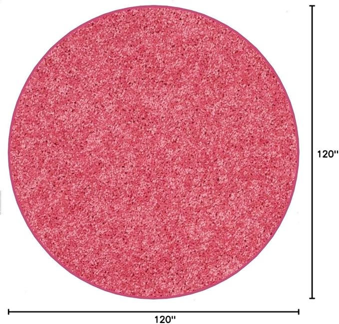 KOECKRITZ Soft and Colorful Kids Classroom Area Rugs (Passes Flammability Pill Test) Many Sizes and Bright Colors to Select from (10' Round, Glamour)-Ruum Studio Home
