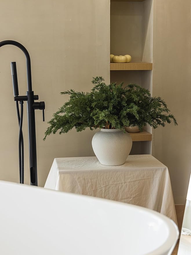 MISSPIN 12 Pcs 21.5 Inches Christmas Cedar Branches, Cedar Artificial Christmas Branches DIY Crafts Faux for Xmas Indoor Outdoor Home Decor-Ruum Studio Home