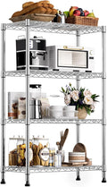 1000 lbs Storage Shelving 4-Tier Utility Shelving Unit Steel Organizer Wire Rack for Home,Kitchen,Office,Chrome (13.7" D x 23.6" W x 53.4" H)-Ruum Studio Home
