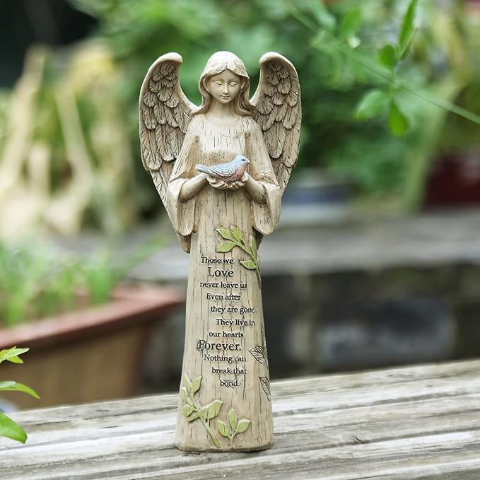 Topadorn Garden Statuary Outdoor Praying Angel Resin Figurines,Angel Collectible Sculptures,10" H-Ruum Studio Home