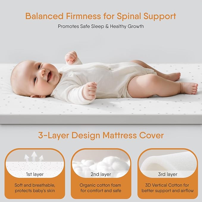 3-in-1 Baby Bassinet, Rocking Bassinet, Bedside Bassinet for Baby, Stable and Secure Bassinet Bedside Sleeper for Newborn & Infant, 6 Height Adjustable with Wheels, Mattress & Breathable Mesh-Ruum Studio Home