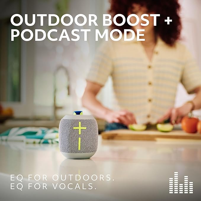 Ultimate Ears WONDERBOOM 4 Waterproof Bluetooth Outdoor Speakers with Big Bass & 360-Degree Sound, Dustproof Floating Wireless Speaker, 131ft Range - Black-Ruum Studio Home