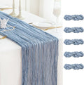 Sioloc 5 Pack Dusty Blue Cheesecloth Table Runner Fall Autumn Decor for Home 10ft Table Cloth for Tea Wedding Birthday Party Baby Bridal Shower Halloween Thanksgiving-Ruum Studio Home