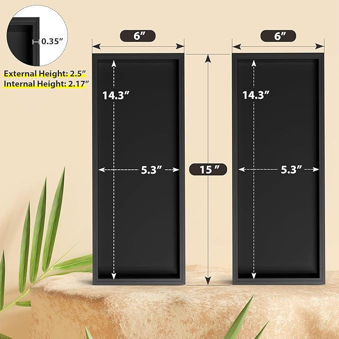 Kitchen Drawer Organizer Bins, Stackable Bamboo Drawer Organizer for Silverware, 2 Pcs Toilet Paper Basket Holder, Wood Bathroom Tray Countertop, Toilet Tank Tray Black 15" x 6" x 2.5"-Ruum Studio Home