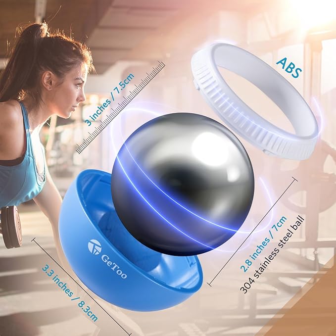 Cryosphere Cold Massage Roller Ball - 2.8 Inches Cryosphere Cold Roller for 6 Hour Cold Massage, Detachable Rolling Ball, Ice Roller Cryoball for Deep Tissue Massage, White and Blue-Ruum Studio Home