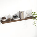 48 Inch Floating Shelves, 8 Inch Deep Floating Shelves for Wall, Hanging Shelf with Invisible Brackets, Deep Shelves for Bathroom, Bedroom, Living Room, Walnut, Set of 1-Ruum Studio Home