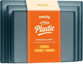 SMIRLY Plastic Cutting Board Set 3 Pieces, Non-Slip Dishwasher Safe Chopping Boards for Kitchen, Blue-Ruum Studio Home