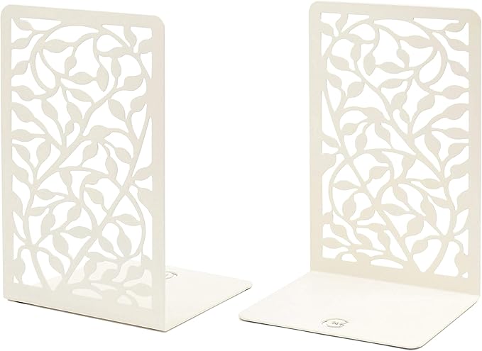 CNK Infinite Leaves Bookends - Metal Set of 2 for Heavy Books, Home Office & Decorative Book Stoppers-Ruum Studio Home